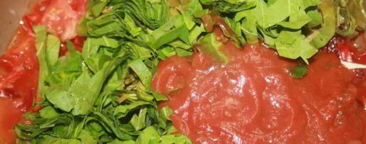 Шаг 3: борща с виноградными листьями