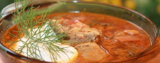 Шаг 6: борща с виноградными листьями