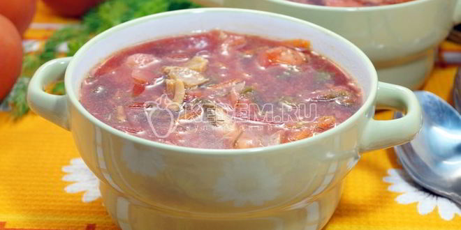 Рецепт борща со щавелем