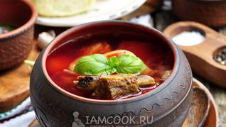 Рецепт Борща со свеклой и свежей капустой