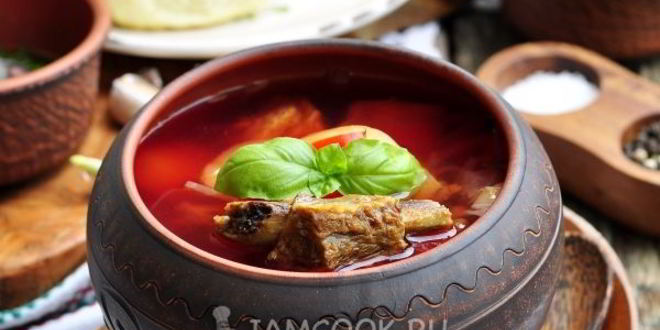 Рецепт борща со свеклой и свежей капустой