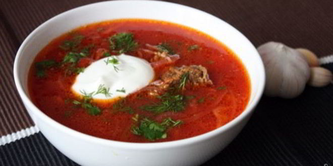 Рецепт борща со свининой