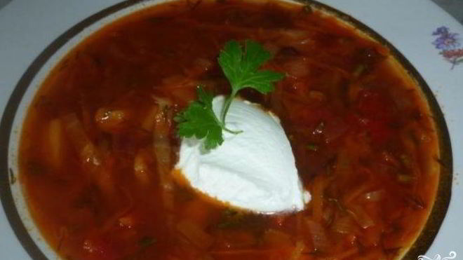 Рецепт Борща вегетарианского с фасолью