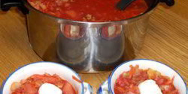 Рецепт быстрого борща с фаршем