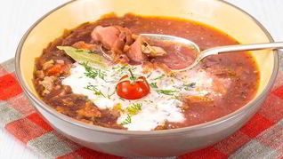 Рецепт Чечевичного постного борща