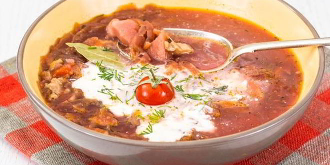 Рецепт чечевичного постного борща