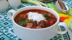 Рецепт Постного борща с фасолью и толстолобиком в томате