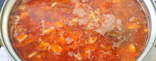 Шаг 5: постного борща с фасолью и толстолобиком в томате