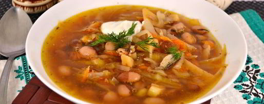 Шаг 7: постного борща с килькой и фасолью