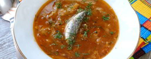 Шаг 9: постного борща с килькой в томате