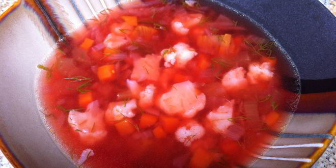 Рецепт постного борща с цветной капустой