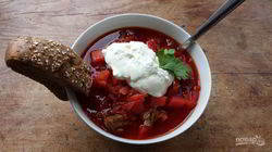 Рецепт Простого борща со свеклой