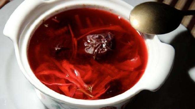 Рецепт Вегетарианского борща с черносливом