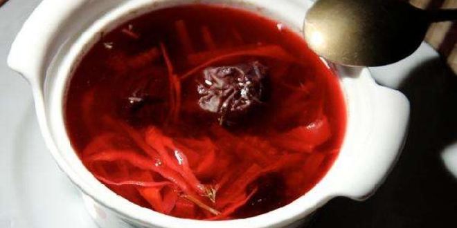 Рецепт вегетарианского борща с черносливом