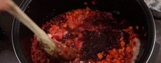 Шаг 2: вкусной борщевой заправки на зиму