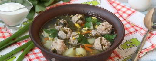 Шаг 11: зеленого борща с фрикадельками и со щавелем