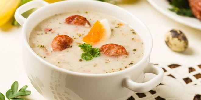 Рецепт журька — белого борща