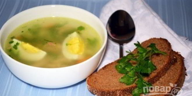 Рецепт бульона с яйцом