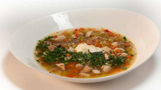 Рецепт Гречневого супа с потрошками на курином бульоне