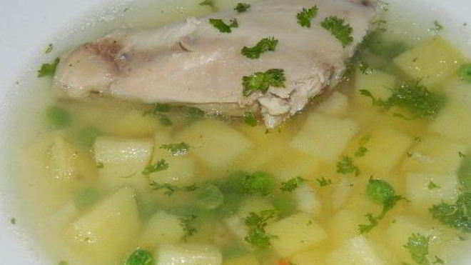 Рецепт Картофельного супа на мясном бульоне