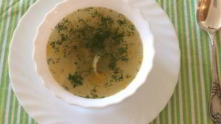 Рецепт Куриного бульона с домашней лапшой