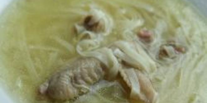 Рецепт лапши на курином бульоне