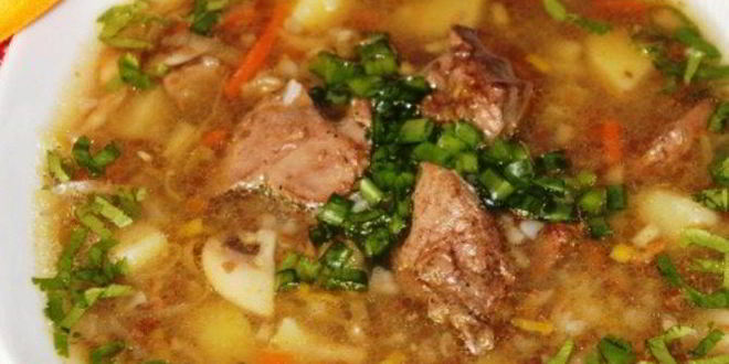 Рецепт простого супа на мясном бульоне