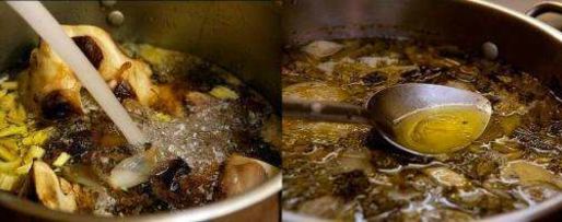 Шаг 2: прозрачного говяжьего бульона на мясе и костях