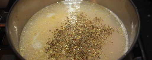 Шаг 2: пшеничной каши на курином бульоне