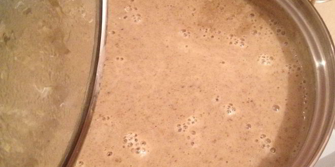 Рецепт супа-крема из опят на курином бульоне