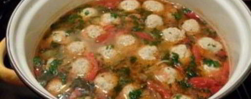 Шаг 8: супа с фрикадельками на курином бульоне