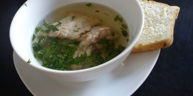 Рецепт свиного бульона