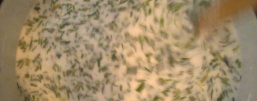 Шаг 4: довги — супа из зелени на кефире