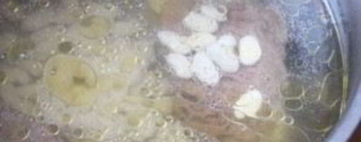 Шаг 1: фасолевого супа с говядиной