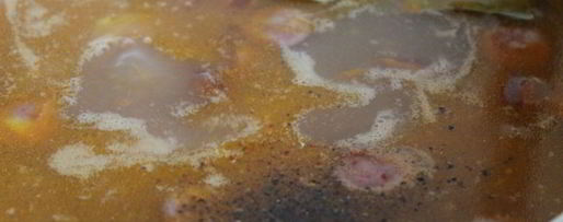 Шаг 5: фасолевого супа с охотничьими колбасками