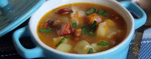 Шаг 6: фасолевого супа с охотничьими колбасками