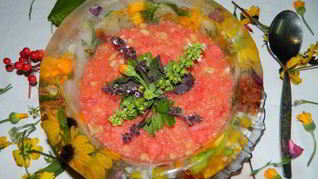 Рецепт Арбузного гаспачо в ледяной тарелке