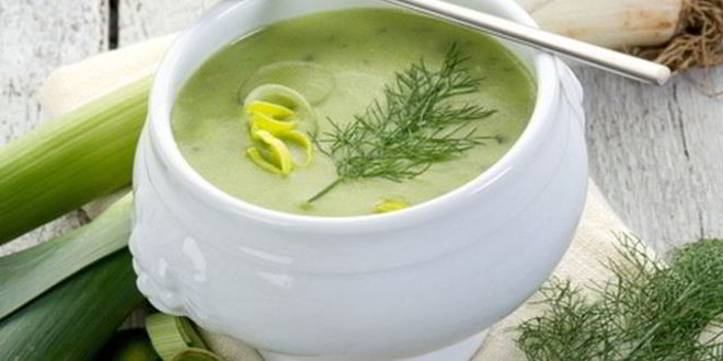 Рецепт белого гаспачо с пореем