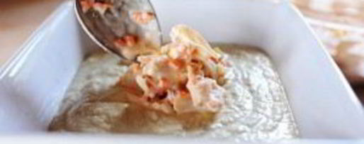 Шаг 5: гаспачо с крабовым салатом