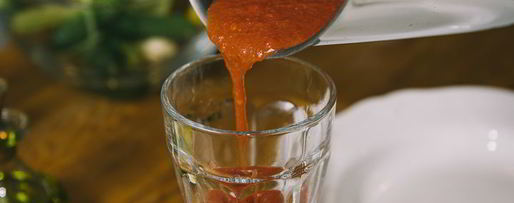 Шаг 8: гаспачо с сорбетом из томатов