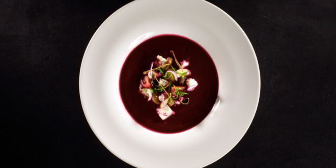 Рецепт гаспачо свекольного с брынзой