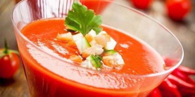 Рецепт летнего свежего гаспачо