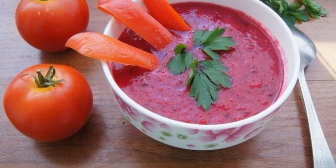 Рецепт свекольного гаспачо с петрушкой