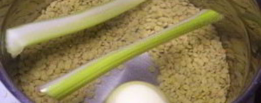 Шаг 1: чечевично-горохового суп