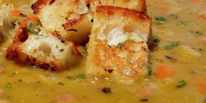 Рецепт горохового супа домашнего на телячьем бульоне