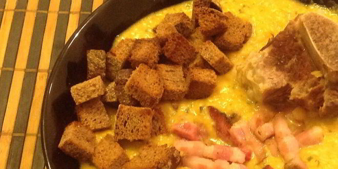 Рецепт горохового супа с говядиной и беконом