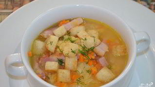 Рецепт Горохового супа с копченой грудинкой