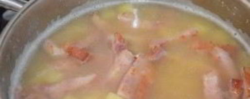 Шаг 8: горохового супа с копченой грудинкой