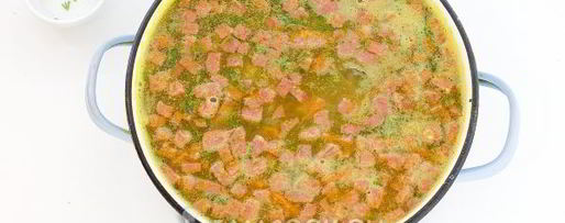 Шаг 10: горохового супа с копченой колбасой