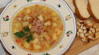 Рецепт Горохового супа с копченой курицей